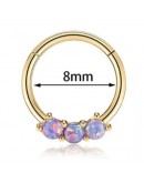 Triple Opal Septum Cartilage Earring Nose Ring