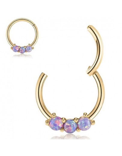 Triple Opal Septum Cartilage Earring Nose Ring