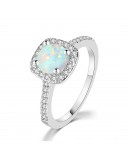 Romantic Wedding Opal Cz Rings