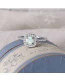 Romantic Wedding Opal Cz Rings