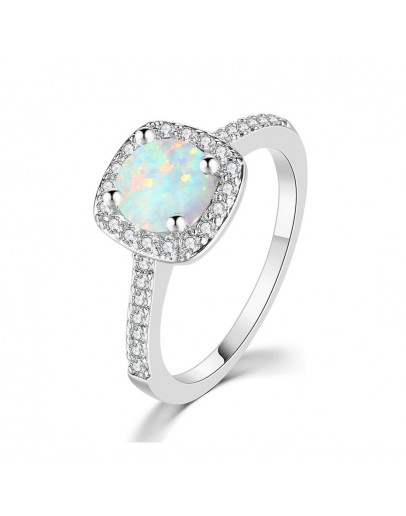 Romantic Wedding Opal Cz Rings