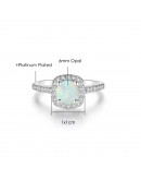 Romantic Wedding Opal Cz Rings