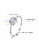 Platinum Plated Delicate Ring Simple Fashion Engagement Ring