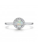 Platinum Plated Delicate Ring Simple Fashion Engagement Ring