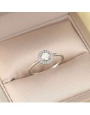 Platinum Plated Delicate Ring Simple Fashion Engagement Ring