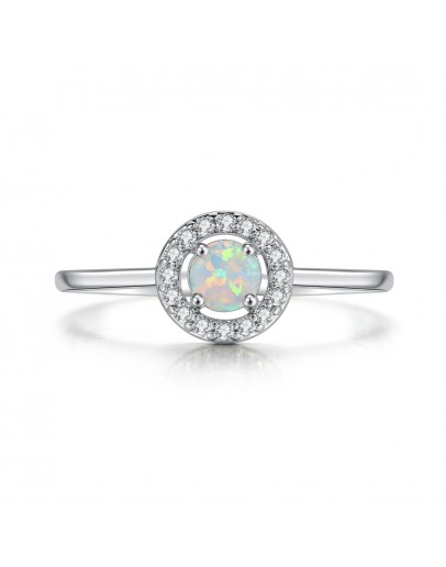 Platinum Plated Delicate Ring Simple Fashion Engagement Ring